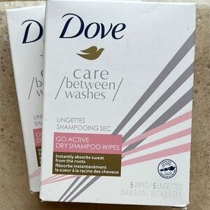 Dove Go Active Dry Shampoo Wipes - Gray and Pink